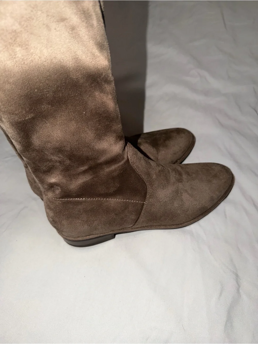 Over-the-Knee thigh high Boot in Taupe